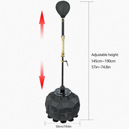 Heavy-Duty Adjustable Height Free Standing Speed Bag for Boxing Skills Training (57" - 74.8")