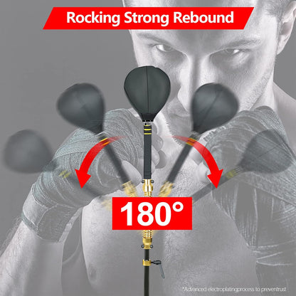 Heavy-Duty Adjustable Height Free Standing Speed Bag for Boxing Skills Training (57" - 74.8")