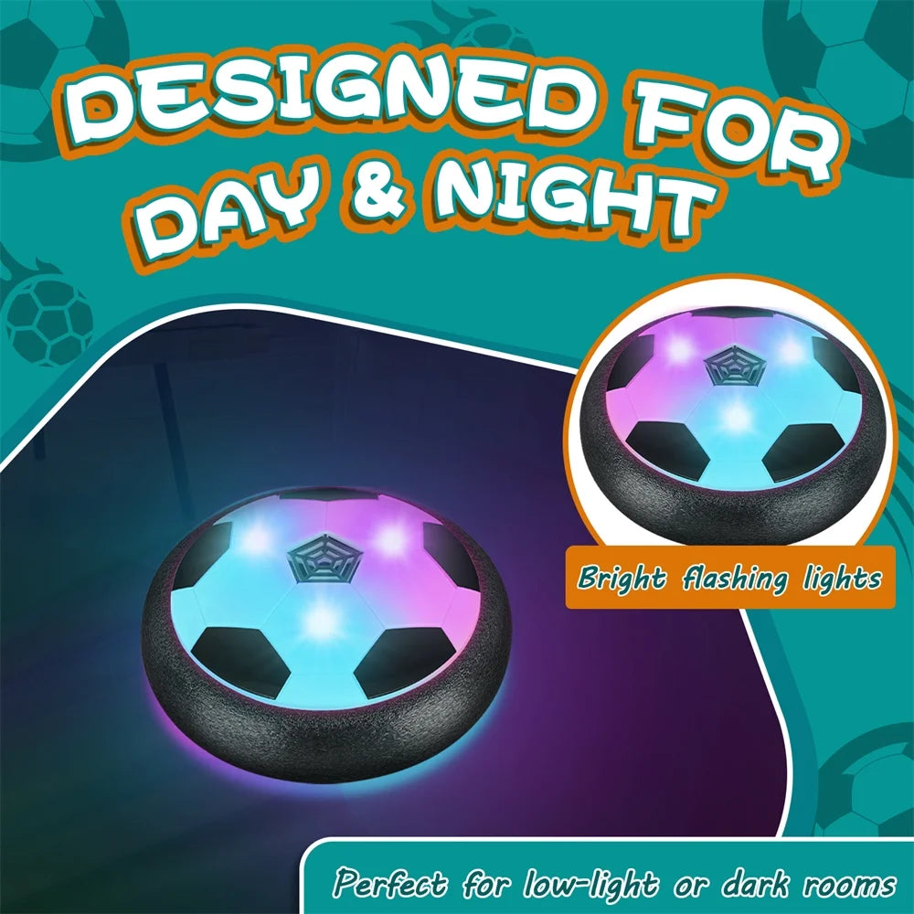 2-Pack LED Hover Soccer Balls for Kids - Indoor & Outdoor Fun with Soft Foam Bumpers!