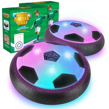 2-Pack LED Hover Soccer Balls for Kids - Indoor & Outdoor Fun with Soft Foam Bumpers!