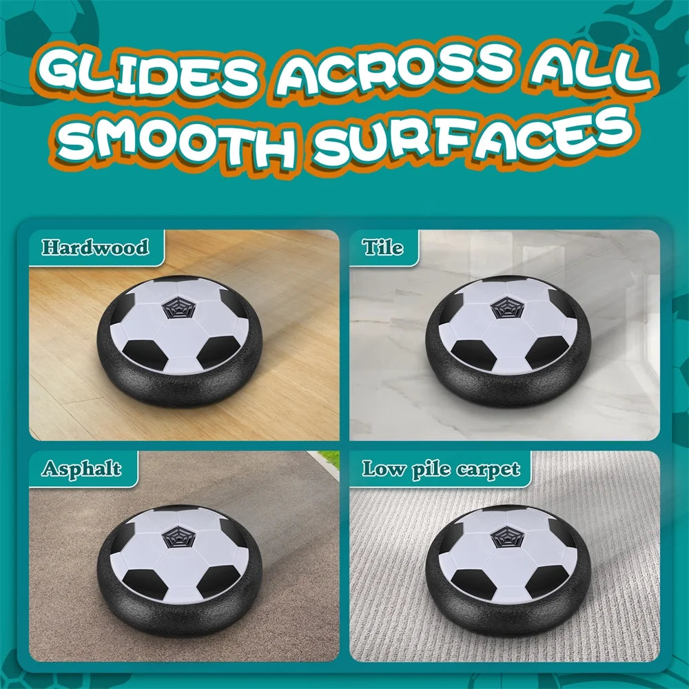 2-Pack LED Hover Soccer Balls for Kids - Indoor & Outdoor Fun with Soft Foam Bumpers!
